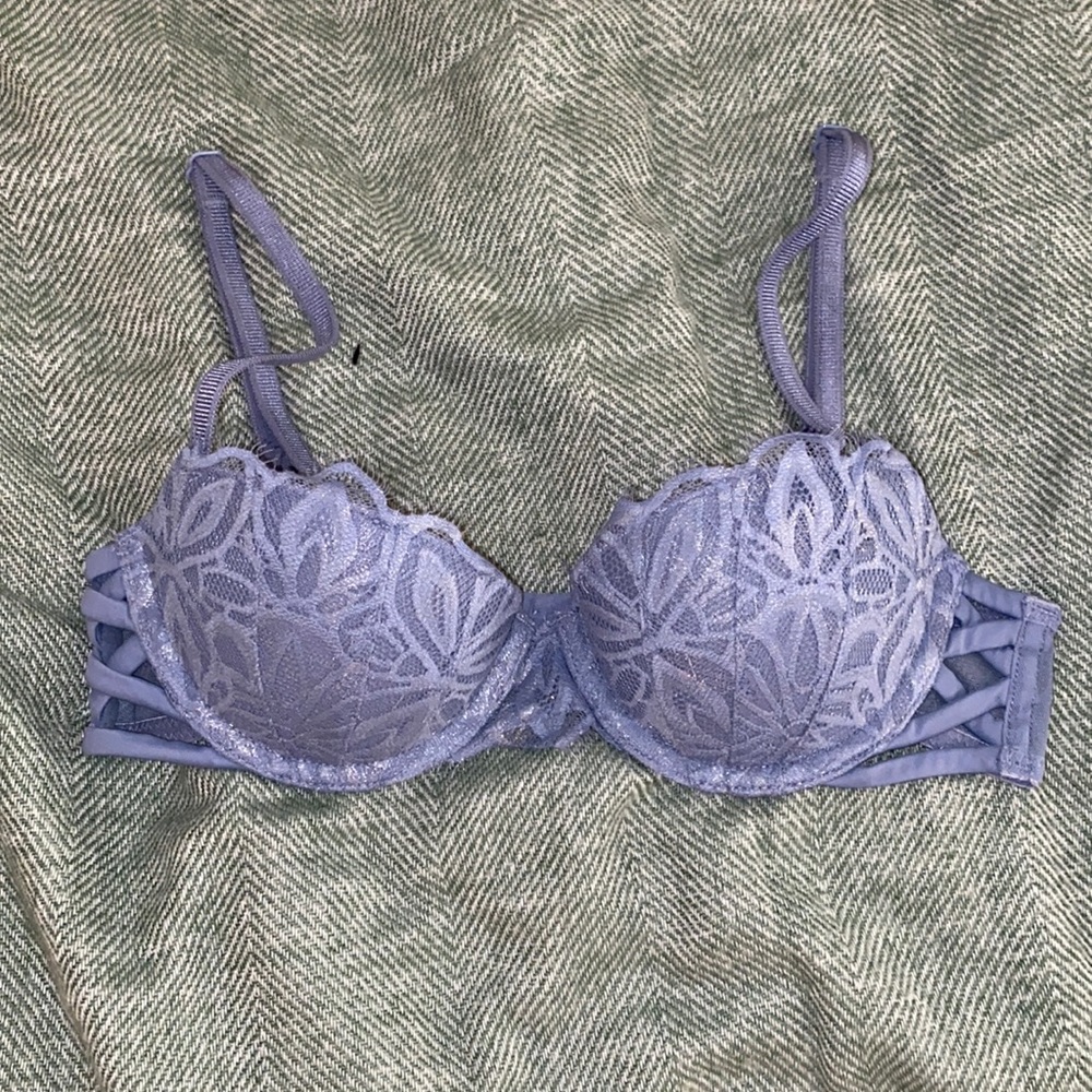 Sky blue shimmery Victoria’s Secret PINK bra